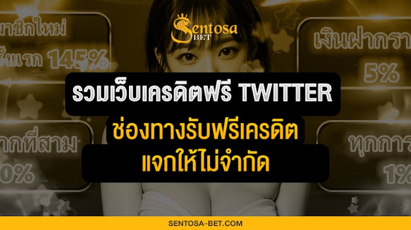 รวมเว็บเครดิตฟรี twitter